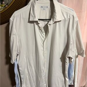 Zara Men's Light Tan Button Down Shirt
